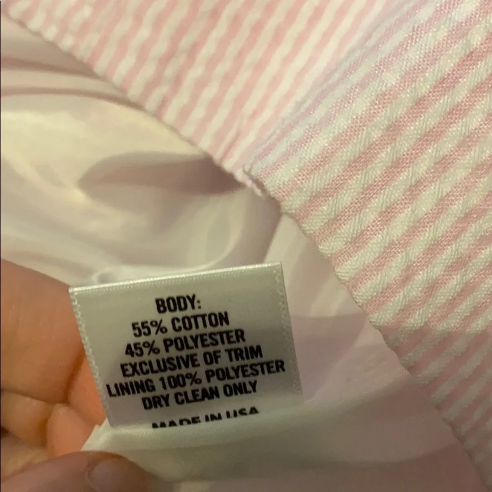 Lauren James Pink Claire Stripe derby Dress nwt